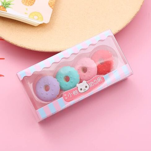 4pcs Mini Ice Cream Colorful Erasers Set Cute Eraser Creative Puzzle Erasers LCC725-13 in Saudi Arabia