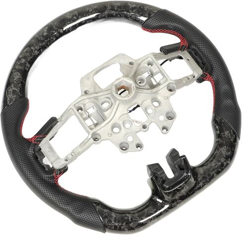 Forged Carbon Fiber LED Display Shift Lights Steering Wheel – Flat Bottom D Shape Racing Design, Fit for Ford V6 EcoBoost GT 2015 2017 in Saudi Arabia