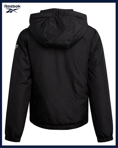 Reebok Girls' Jacket - Weather Resistant Polar Fleece Lined Windbreaker Coat, Storm Guard Hood - Light Jacket for Girls, 7-16 in Saudi Arabia