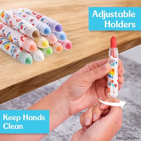 مجموعة الطباشير بدون غبار من Fisher-Price™ - 12 لونًا ساطعًا مع حوامل قابلة للتعديل، وحقيبة تخزين محمولة، ومستلزمات فنية قابلة للغسل، وآمنة وغير سامة، ورسم على السبورات والأرصفة والورق in Saudi Arabia