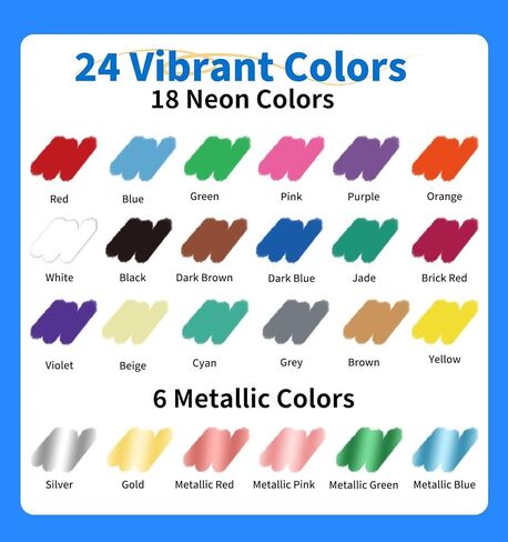 أقلام طباشير ذات أطراف دقيقة للغاية للسبورة والزجاج (عبوة من 24 قطعة، رأس 1 مم)، أقلام طباشير سائلة للوحة المسح الجاف، أقلام تلوين قابلة للغسل ورسم لسبورات الطباشير والنوافذ والبيسترو والسيارات واللافتات in Kuwait