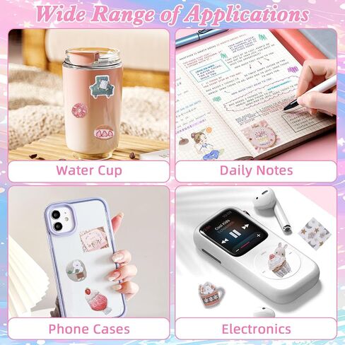 800Pcs Cute Scrapbook Stickers Travel Japanese Sticker Book for Adult Kawaii Korean Stickers for Journaling Aesthetic Kpop Photocard Sticker Glitter Toploader Decor for DIY Card Art Crafts 50 Page Sea in Saudi Arabia