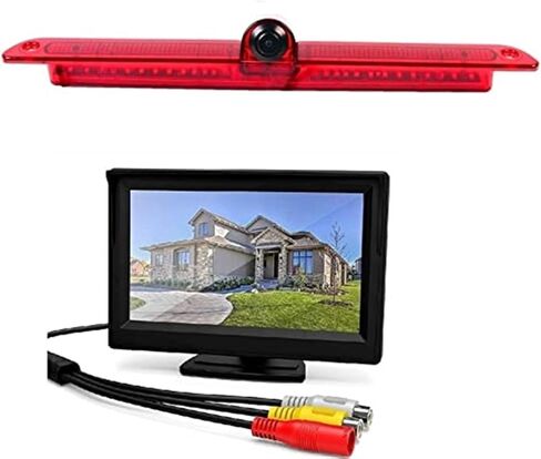 Brake Light Camera Night Vision Camera HD with +5 Monitor for LWB Sprinter W906 324H 524H for Crafter Transporter Third Brake Light Camera in Saudi Arabia