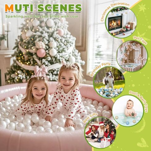 TRENDPLAY Plastic Balls for Ball Pits 2.2 Inch, Pack of 50 100 200 500 Hollow Balls, Perfect for Toddler Baby Pools,Party,Festival Decoration in Saudi Arabia