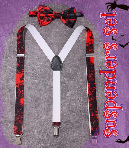 Kakaco Halloween Bow Tie و Remenders for Men Skull Skellington Blood Computeosities in Kuwait