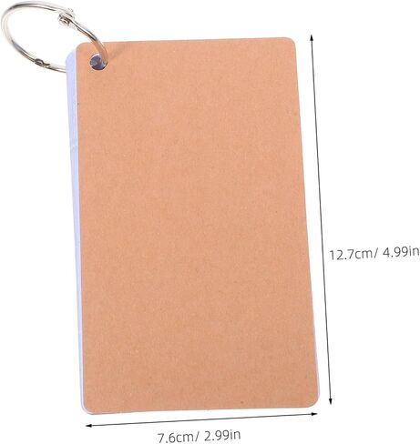Operitacx 6Pcs Lined Index Cards with Ring Kraft Flashcards for Study Office School Use Ample Writing Space Surface Easy Organization for Learning in Saudi Arabia