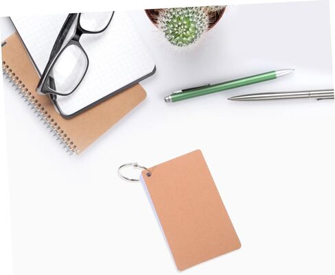 Operitacx 6Pcs Lined Index Cards with Ring Kraft Flashcards for Study Office School Use Ample Writing Space Surface Easy Organization for Learning in Saudi Arabia