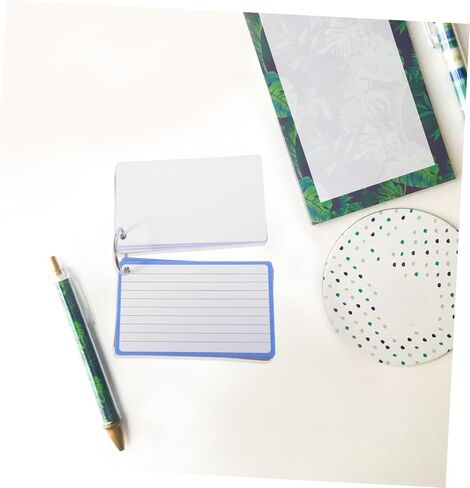 Operitacx 6Pcs Lined Index Cards with Ring Kraft Flashcards for Study Office School Use Ample Writing Space Surface Easy Organization for Learning in Saudi Arabia