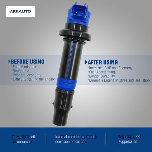 Racing Performance EFI Motorcycle Ignition Coil Packs Set Of 4 Compatible With Yamaha FZ1 FZS1 Vmax 1700 YZF-R1 YZF-R6 YZF-R6S MT-07 1WS R1 YZF-R1 FZ8 R6 RJ15 Bj Engine Replacement for F6T558 in Kuwait