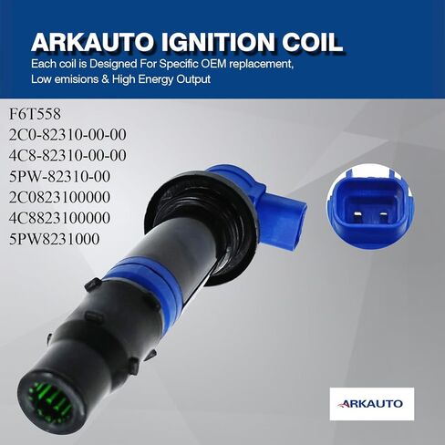 Racing Performance EFI Motorcycle Ignition Coil Packs Set Of 4 Compatible With Yamaha FZ1 FZS1 Vmax 1700 YZF-R1 YZF-R6 YZF-R6S MT-07 1WS R1 YZF-R1 FZ8 R6 RJ15 Bj Engine Replacement for F6T558 in Kuwait