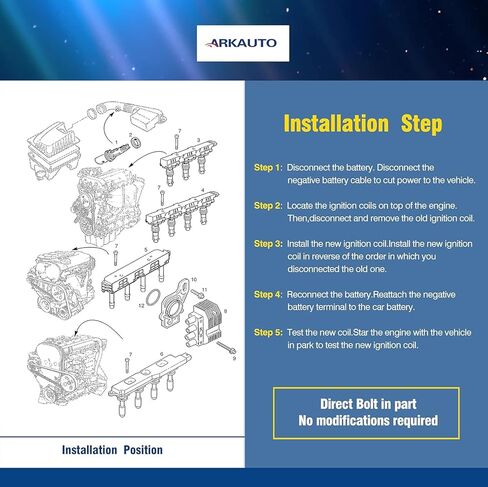 Racing Performance EFI Motorcycle Ignition Coil Packs Set Of 4 Compatible With Yamaha FZ1 FZS1 Vmax 1700 YZF-R1 YZF-R6 YZF-R6S MT-07 1WS R1 YZF-R1 FZ8 R6 RJ15 Bj Engine Replacement for F6T558 in Kuwait