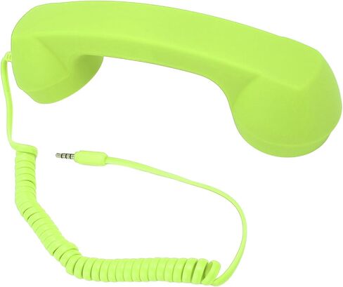 سماعة استقبال هاتف سلكية من Fydun Retro مع 3.5 ملم - هاتف خلوي مقاوم للإشعاع، هاتف ذكي، كمبيوتر شخصي ولابتوب - إجابة بلمسة واحدة والتحكم في مستوى الصوت (أخضر) in Saudi Arabia