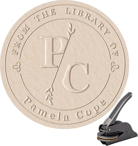 Personalized Book Embosser,Custom from The Library of Book Stamp,Library Embosser,Ex Libris Book Lover Gift in Kuwait