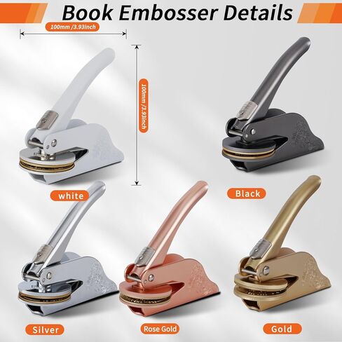 Personalized Book Embosser,Custom from The Library of Book Stamp,Library Embosser,Ex Libris Book Lover Gift in Kuwait
