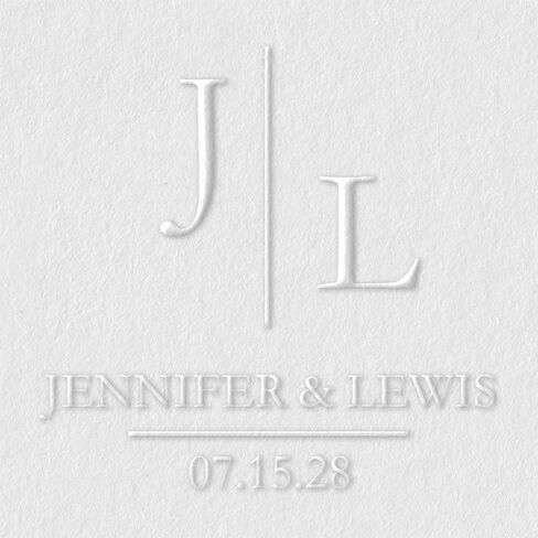 Personalized Wedding Embosser | Custom Made with Initials or Monograms for Couples | Elegant Designs for Stationery, Invitations, Napkins, and More (Design 6) in Kuwait