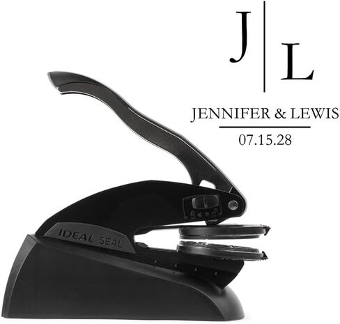 Personalized Wedding Embosser | Custom Made with Initials or Monograms for Couples | Elegant Designs for Stationery, Invitations, Napkins, and More (Design 6) in Kuwait