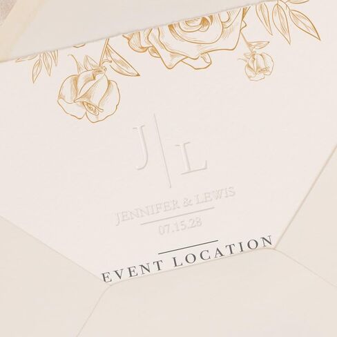 Personalized Wedding Embosser | Custom Made with Initials or Monograms for Couples | Elegant Designs for Stationery, Invitations, Napkins, and More (Design 6) in Kuwait