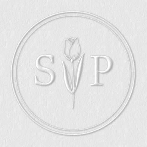 Personalized Wedding Embosser | Custom Made with Initials or Monograms for Couples | Elegant Designs for Stationery, Invitations, Napkins, and More (Design 6) in Kuwait