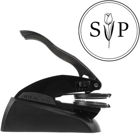 Personalized Wedding Embosser | Custom Made with Initials or Monograms for Couples | Elegant Designs for Stationery, Invitations, Napkins, and More (Design 6) in Kuwait