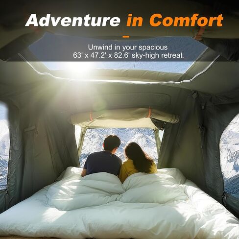 Bayati Naturnest Sirius 1 Hardshell Rooftop Tent, Clamshell Pop Up Car Roof Tent for 2-3 Person Camping, Waterproof UV-Resistant 4 Season Overland Tent for SUV, Truck, Jeep, Van, Trailer in Saudi Arabia