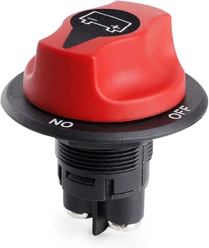 مفتاح فصل البطارية DC 32V، عازل قطع الطاقة، تصنيف 50A-300A، أحمر وأسود، حامل على طراز Rally للسيارة والدراجات النارية والشاحنات والقارب (100A غير قابل للإزالة) in Kuwait