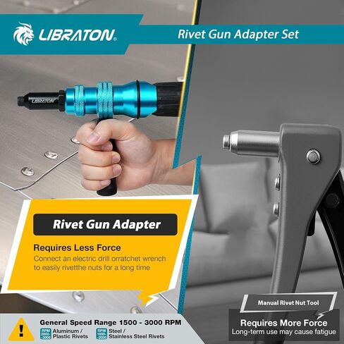 Libraton Prowt Pun Adapter ، محول مسدس البرشام للتدريبات الكهربائية ، مرفق الحفر البرشام ، لحفر الطاقة الكهربائية اللاسلكية ، مع مقبض ، معالجة سهلة للبرامج البوب ​​، 3/32 "1/8" 5/32 "3/16" in Kuwait