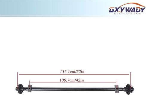 GXYWADY 2000 رطل 4 العروة - 4 بوصة محور المقطورة مع طقم مسمار U 52 بوصة محور الوجه 42 بوصة استبدال مركز الربيع لجميع المقطورات الخفيفة in Saudi Arabia
