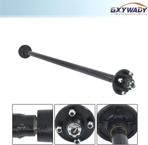 GXYWADY 2000 رطل 4 العروة - 4 بوصة محور المقطورة مع طقم مسمار U 52 بوصة محور الوجه 42 بوصة استبدال مركز الربيع لجميع المقطورات الخفيفة in Saudi Arabia