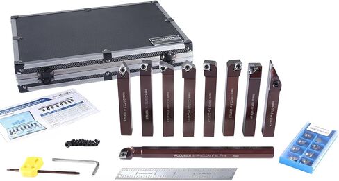 Accusize Industrial Tools 5/8" 9 Pieces/Set, Indexable Carbide Turning Tools and Boring Bar, 2988-0058 in Saudi Arabia