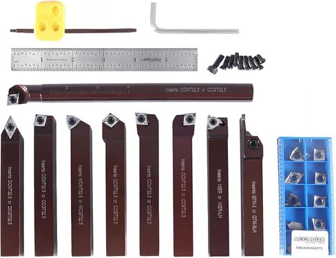Accusize Industrial Tools 5/8" 9 Pieces/Set, Indexable Carbide Turning Tools and Boring Bar, 2988-0058 in Saudi Arabia