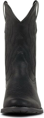 J's.O.L.E Men's Western Boots Round Toe Cowboy Boots للرجال مع التطريز الكلاسيكي على أحذية العمل الغربية in Saudi Arabia