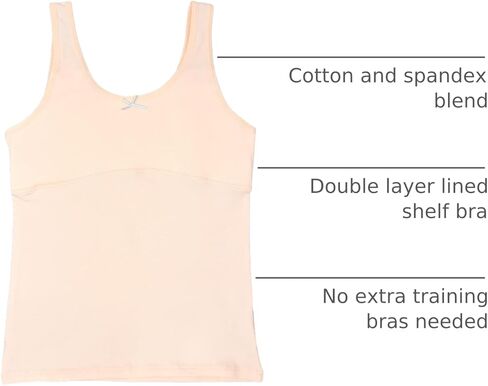 VeaRin Girls Tank Top Cami Undershirts Cotton Camisoles 3 Pack in Kuwait