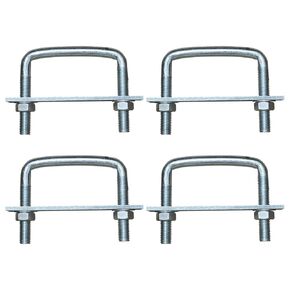 4 قطع من البراغي المربعة على شكل حرف U للمقطورة - مجموعة المشابك الفولاذية المجلفنة، تناسب نوابض أوراق عريضة مقاس 2/2.5/3/3.5/4 بوصة، مسمار على شكل U بقطر كبير شديد التحمل 0.5 بوصة (عرض داخلي 2 بوصة) in Kuwait
