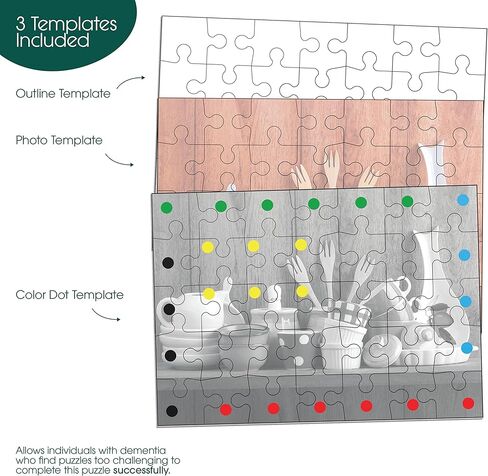 Keeping Busy Dementia Puzzles for Elderly - Large Piece Puzzles for Seniors - 35 Piece Jigsaw Puzzle Hot Rod Show - Color Coded with Templates - Dementia Activities for Seniors - Easy Adult Puzzle in Kuwait