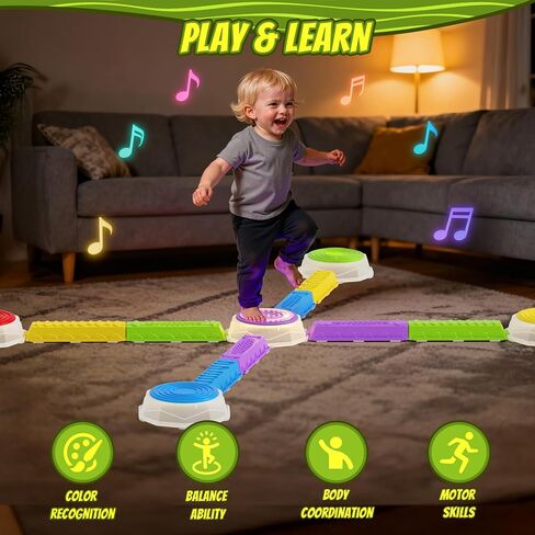 أحجار التوازن للأطفال، دورات العوائق، الألعاب الحسية للأطفال الصغار، أحجار القفز غير القابلة للانزلاق، ألعاب اللعب الداخلية والخارجية in Kuwait