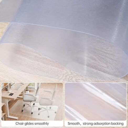 Transparent Waterproof Floor Mat - Non-Slip, Anti-Scratch PVC Chair & Table Protector - Flexible, Durable & Wipeable for Living Room, Kitchen & Office Use in Saudi Arabia
