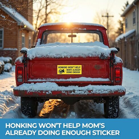 ملصق سيارة PosterJet Honking لن يساعد الأم على القيام بما يكفي من الملصقات مقاس 9 × 3 - مجموعة من قطعتين، ملصق سيارة من الفينيل الفاخر مقاوم للماء والخدش - سهل التقشير، بدون بقايا - مقطوع بشكل فردي مصنوع في الولايات المتحدة الأمريكية in Kuwait