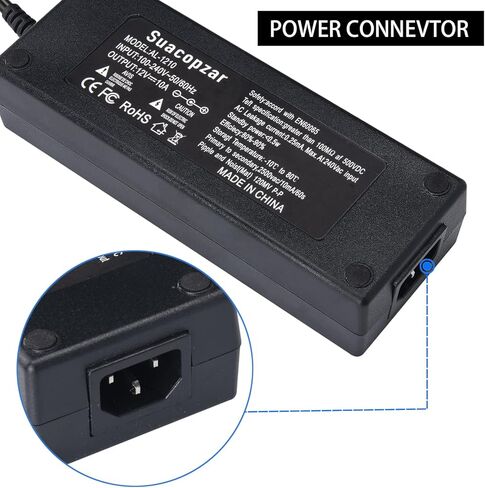 12V 10A Car Power Adapter Female Auto Cigarette Lighter Plug, AC 100-240V to DC 12V 10A 120W Power Supply Adapter AC to DC Converter Transformer for Car Powered Device in Kuwait