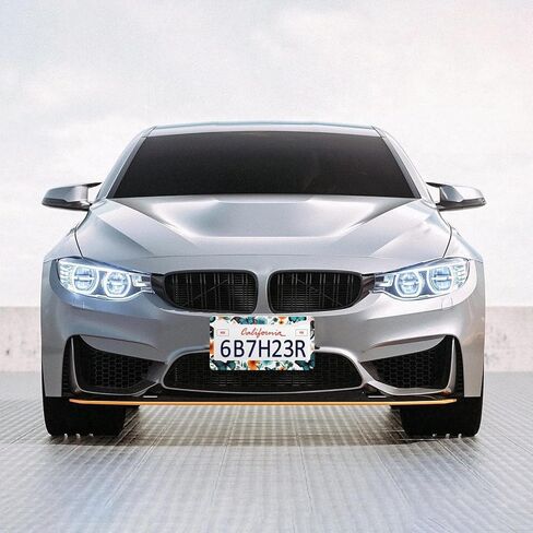 إطارات لوحة ترخيص أنيمي حاملي تغطية ، إطارات علامات السيارة ملحقات السيارة 2 حزمة 2 ثقب المعادن الألومنيوم لوحة التزيين الإطار 12.2 × 6.3 بوصة للنساء هدية الرجال in Kuwait