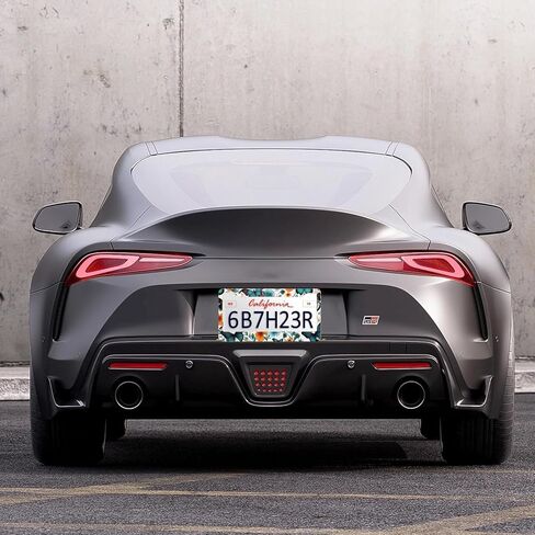 إطارات لوحة ترخيص أنيمي حاملي تغطية ، إطارات علامات السيارة ملحقات السيارة 2 حزمة 2 ثقب المعادن الألومنيوم لوحة التزيين الإطار 12.2 × 6.3 بوصة للنساء هدية الرجال in Kuwait