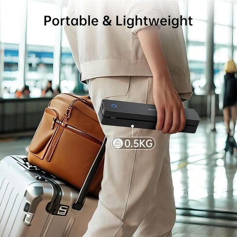 طابعة حرارية محمولة iDPRT، طابعات متنقلة صغيرة بدون حبر بتقنية البلوتوث 300 نقطة في البوصة، لاسلكية للسفر والمكتب والمركبات والاستخدام المنزلي، تدعم الحروف الأمريكية مقاس 8.5 بوصة × 11 بوصة، A4 A5، متوافقة مع iOS وAndroid وأجهزة الكمبيوتر الشخصية in Kuwait