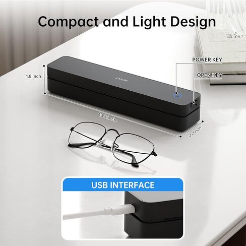 طابعة حرارية محمولة iDPRT، طابعات متنقلة صغيرة بدون حبر بتقنية البلوتوث 300 نقطة في البوصة، لاسلكية للسفر والمكتب والمركبات والاستخدام المنزلي، تدعم الحروف الأمريكية مقاس 8.5 بوصة × 11 بوصة، A4 A5، متوافقة مع iOS وAndroid وأجهزة الكمبيوتر الشخصية in Kuwait