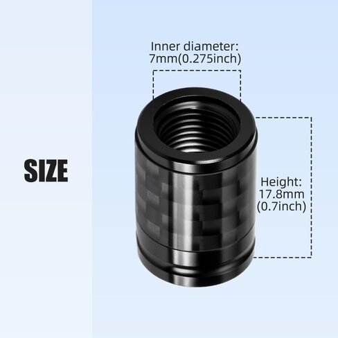 Tire Valve Stem Caps, 4-Piece Set, Genuine Carbon Fiber Custom Skull-Shaped Valve Caps, Corrosion-Resistant, Universal Fits Cars, Trucks, Motorcycles, SUVs, and Bicycles (Black) in Saudi Arabia