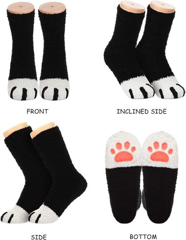 SATINIOR 3 أزواج من الجوارب ذات مخلب القطط، جوارب منفوشة للنوم، جوارب شتوية دافئة للنساء من ساتينيور in Kuwait