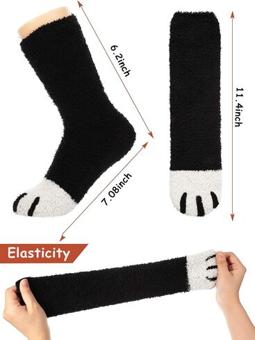 SATINIOR 3 أزواج من الجوارب ذات مخلب القطط، جوارب منفوشة للنوم، جوارب شتوية دافئة للنساء من ساتينيور in Kuwait