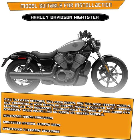 حارس الطريق السريع المحرك السريع على الطريق السريع للهارلي ديفيدسون سبورتس نايستر H1250S RH975 (أسود) in Kuwait