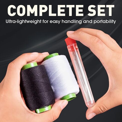 39PCS Hand Sewing Tool Kit, Big Eye Steel Needles with Thread, Seam Ripper, Metal & Silicone Thimbles, Needle Threaders – Portable DIY Hand Made Craft Set for Beginners & DIY Lovers in Saudi Arabia