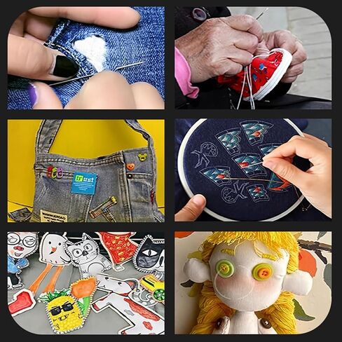 39PCS Hand Sewing Tool Kit, Big Eye Steel Needles with Thread, Seam Ripper, Metal & Silicone Thimbles, Needle Threaders – Portable DIY Hand Made Craft Set for Beginners & DIY Lovers in Saudi Arabia