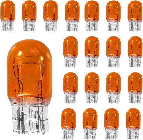 T20 7440A WY21W Turn Signal Bulb Daytime Running Light Blinker Brake Light Bulbs, 10PCS Monofilament Side Marker Lights Mini Taillight 7440 Bulb Replacement for Cars,Trucks,SUVs(Amber) in Saudi Arabia