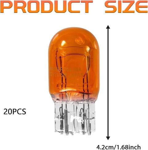 T20 7440A WY21W Turn Signal Bulb Daytime Running Light Blinker Brake Light Bulbs, 10PCS Monofilament Side Marker Lights Mini Taillight 7440 Bulb Replacement for Cars,Trucks,SUVs(Amber) in Saudi Arabia
